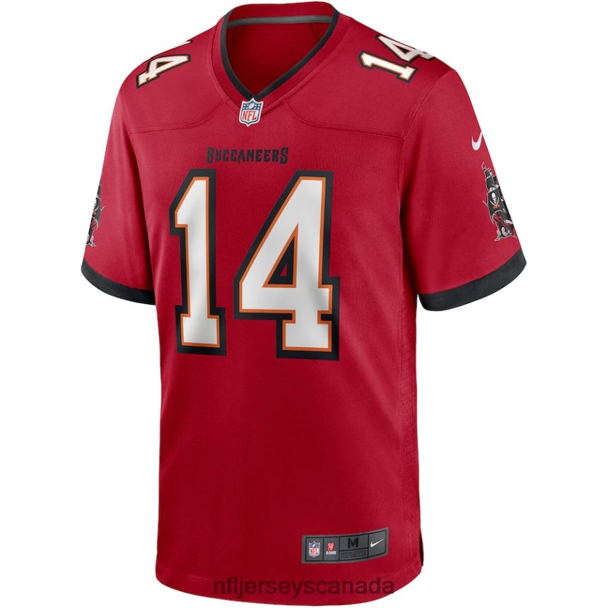 Men Tampa Bay Buccaneers Brad Johnson Nike Red Game Retired Player Jersey Clothing NFL TBXFR66058