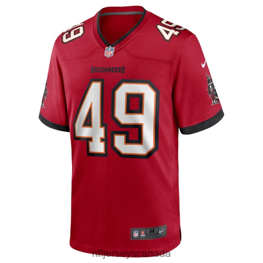 Men Tampa Bay Buccaneers Cam Gill Nike Red Game Jersey Clothing NFL TBXFR66377
