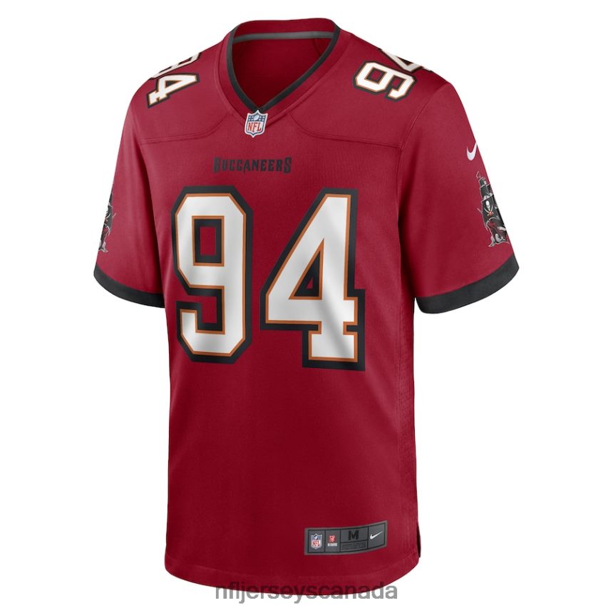 Men Tampa Bay Buccaneers Carl Nassib Nike Red Game Player Jersey Clothing NFL TBXFR61097