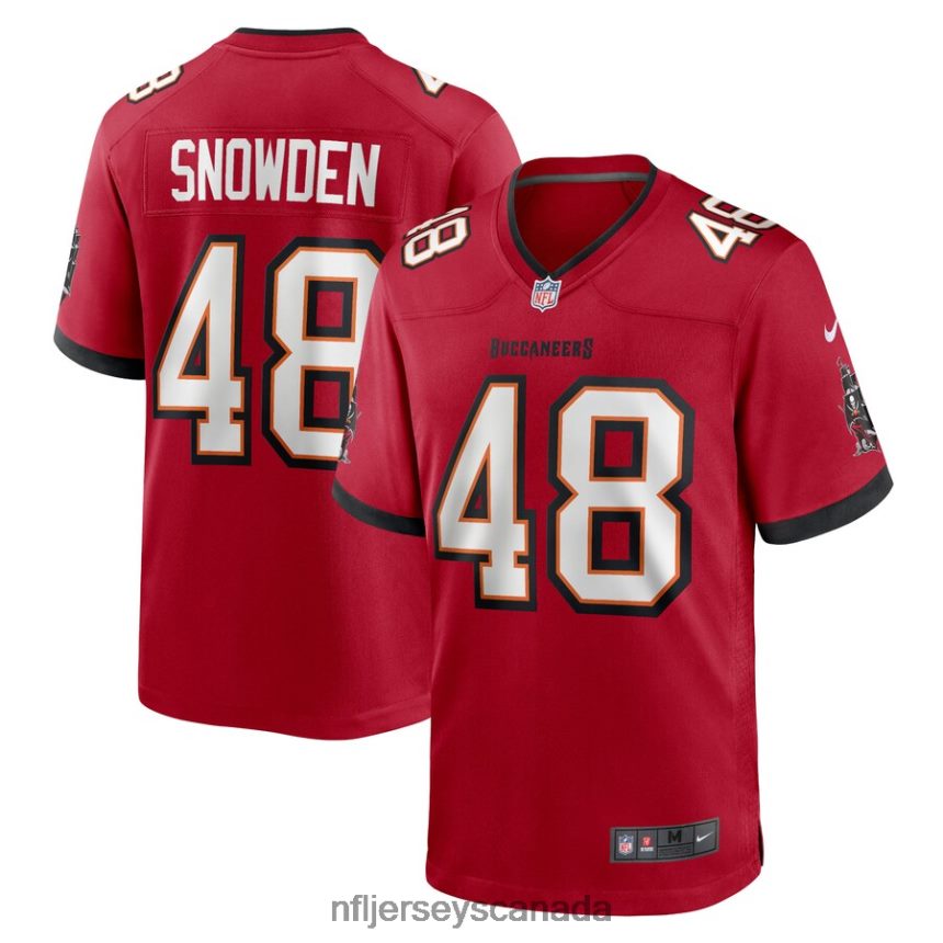 Men Tampa Bay Buccaneers Charles Snowden Nike Red Home Game Player Jersey Clothing NFL TBXFR66469