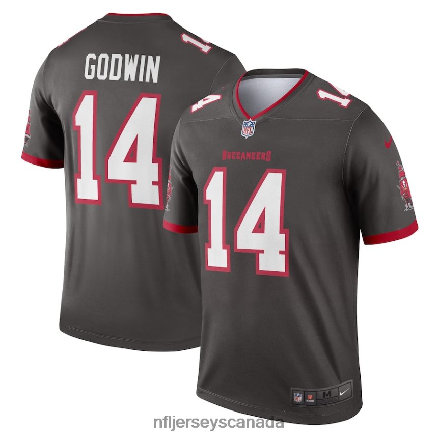 Men Tampa Bay Buccaneers Chris Godwin Nike Pewter Alternate Legend Jersey Clothing NFL TBXFR63607
