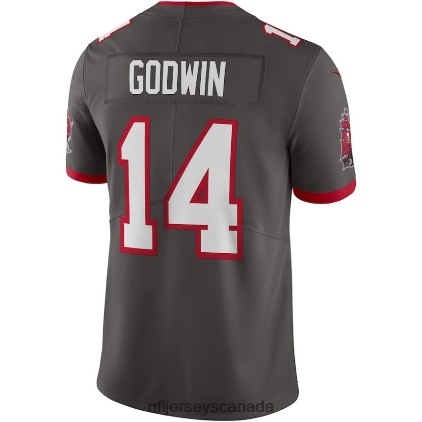 Men Tampa Bay Buccaneers Chris Godwin Nike Pewter Alternate Vapor Limited Jersey Clothing NFL TBXFR62914