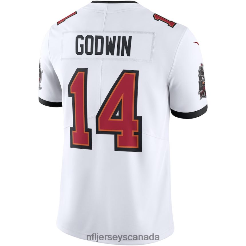 Men Tampa Bay Buccaneers Chris Godwin Nike White Vapor Limited Player Jersey Clothing NFL TBXFR64825