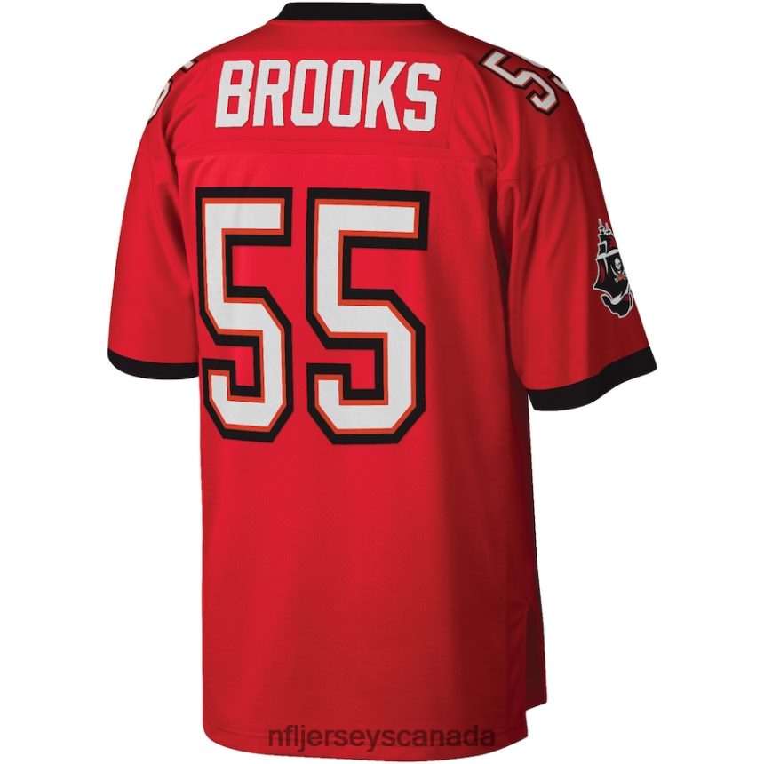 Men Tampa Bay Buccaneers Derrick Brooks Mitchell  Ness Red Legacy Replica Jersey Clothing NFL TBXFR64084
