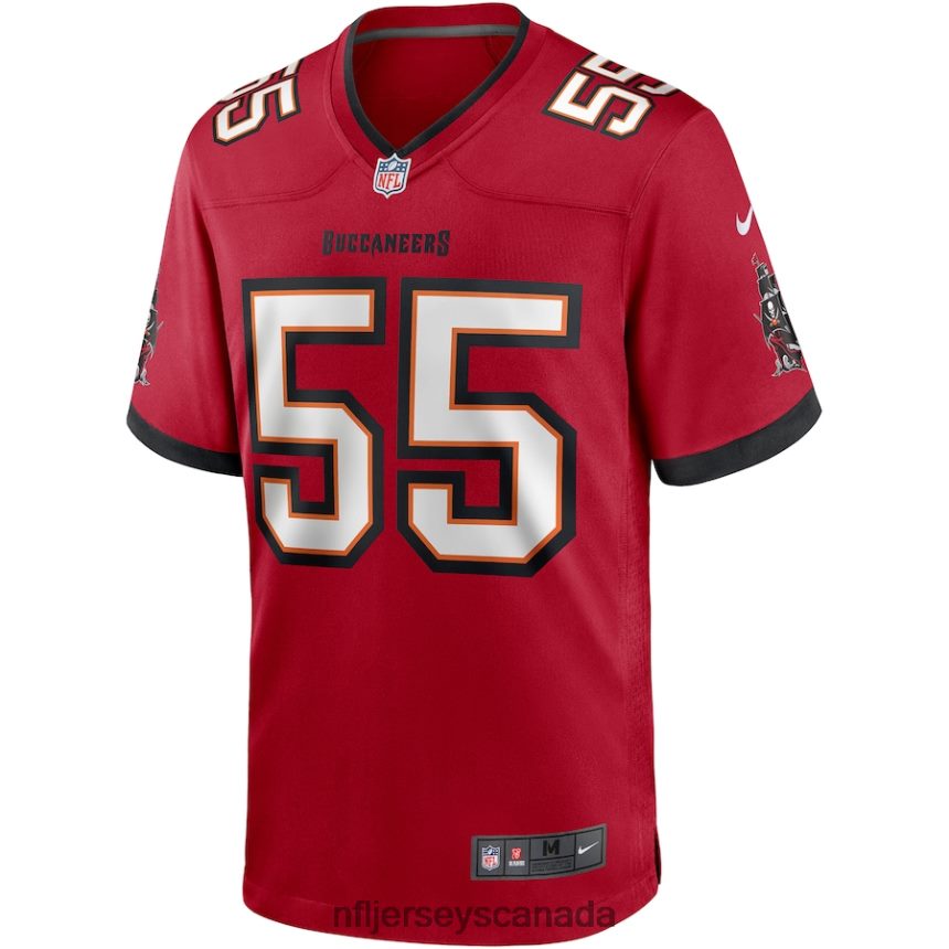 Men Tampa Bay Buccaneers Derrick Brooks Nike Red Game Retired Player Jersey Clothing NFL TBXFR61218