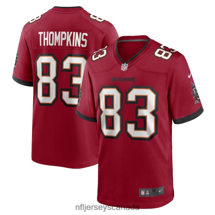 Men Tampa Bay Buccaneers Deven Thompkins Nike Red Game Player Jersey Clothing NFL TBXFR64453