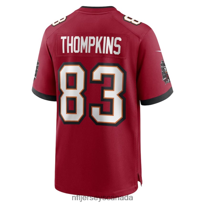 Men Tampa Bay Buccaneers Deven Thompkins Nike Red Game Player Jersey Clothing NFL TBXFR64453
