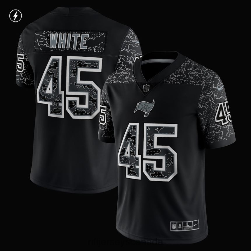Men Tampa Bay Buccaneers Devin White Nike Black RFLCTV Limited Jersey Clothing NFL TBXFR63899