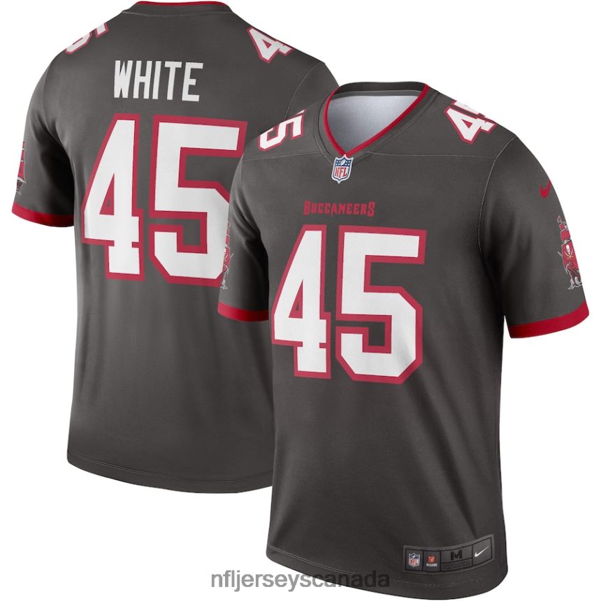 Men Tampa Bay Buccaneers Devin White Nike Pewter Alternate Legend Jersey Clothing NFL TBXFR61745