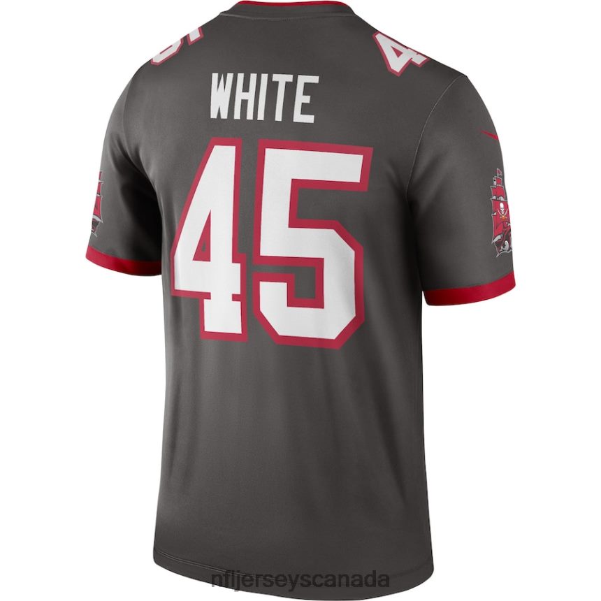 Men Tampa Bay Buccaneers Devin White Nike Pewter Alternate Legend Jersey Clothing NFL TBXFR61745