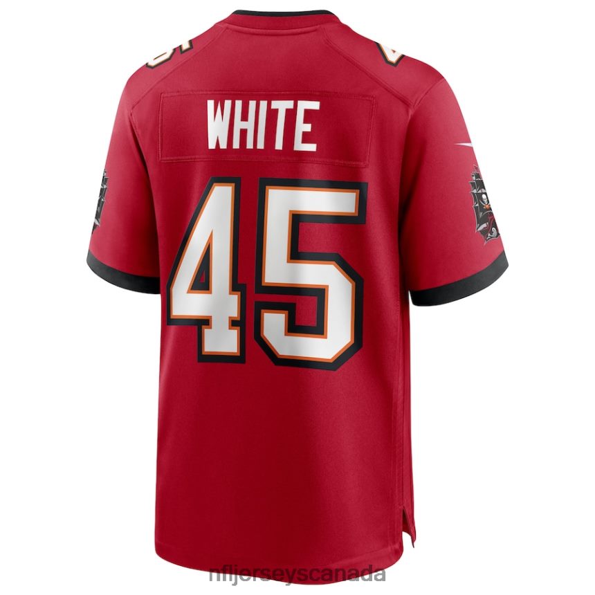 Men Tampa Bay Buccaneers Devin White Nike Red Game Player Jersey Clothing NFL TBXFR64479