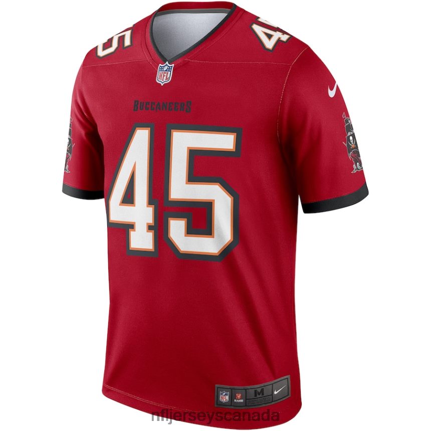 Men Tampa Bay Buccaneers Devin White Nike Red Legend Jersey Clothing NFL TBXFR61756
