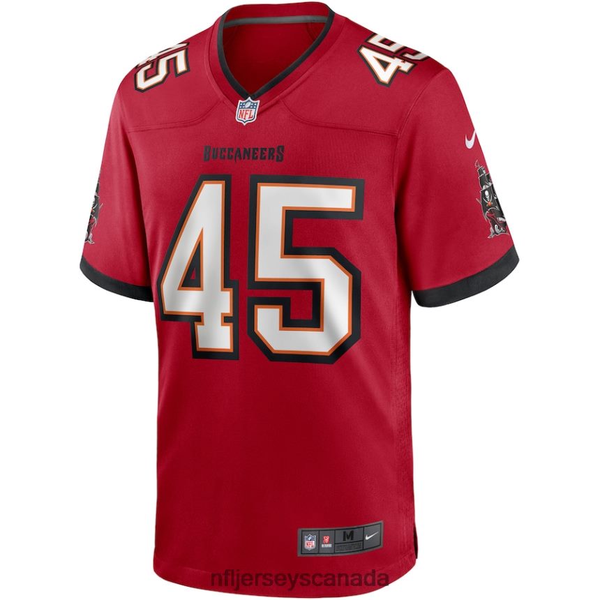 Men Tampa Bay Buccaneers Devin White Nike Red Player Game Jersey Clothing NFL TBXFR62162