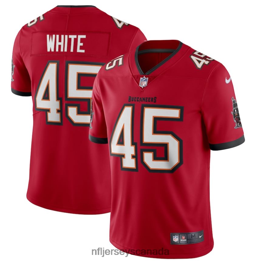 Men Tampa Bay Buccaneers Devin White Nike Red Vapor Limited Jersey Clothing NFL TBXFR66031