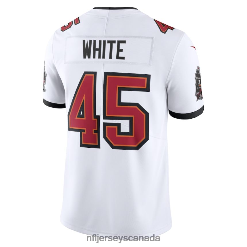 Men Tampa Bay Buccaneers Devin White Nike White Vapor Limited Player Jersey Clothing NFL TBXFR65462