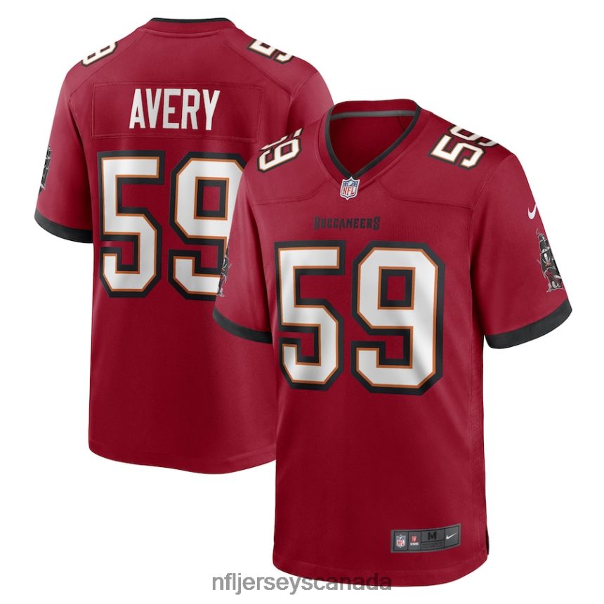 Men Tampa Bay Buccaneers Genard Avery Nike Red Game Player Jersey Clothing NFL TBXFR64521