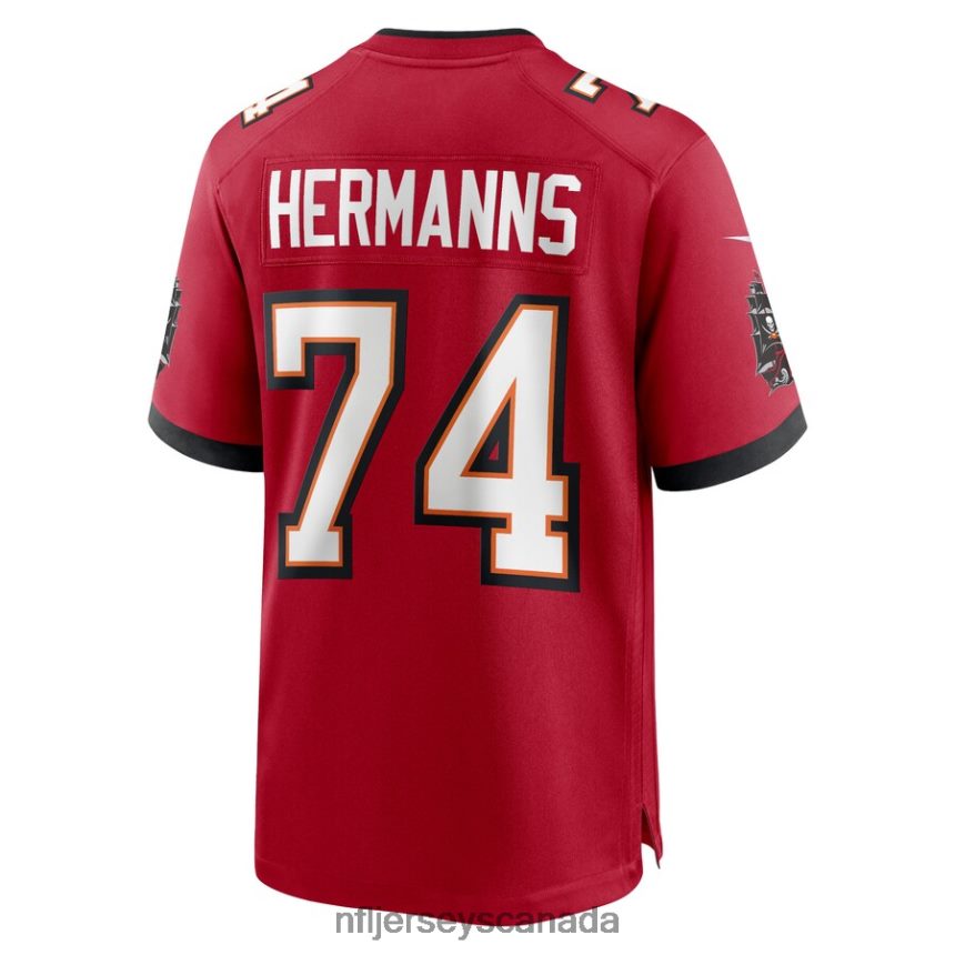 Men Tampa Bay Buccaneers Grant Hermanns Nike Red Home Game Player Jersey Clothing NFL TBXFR66429