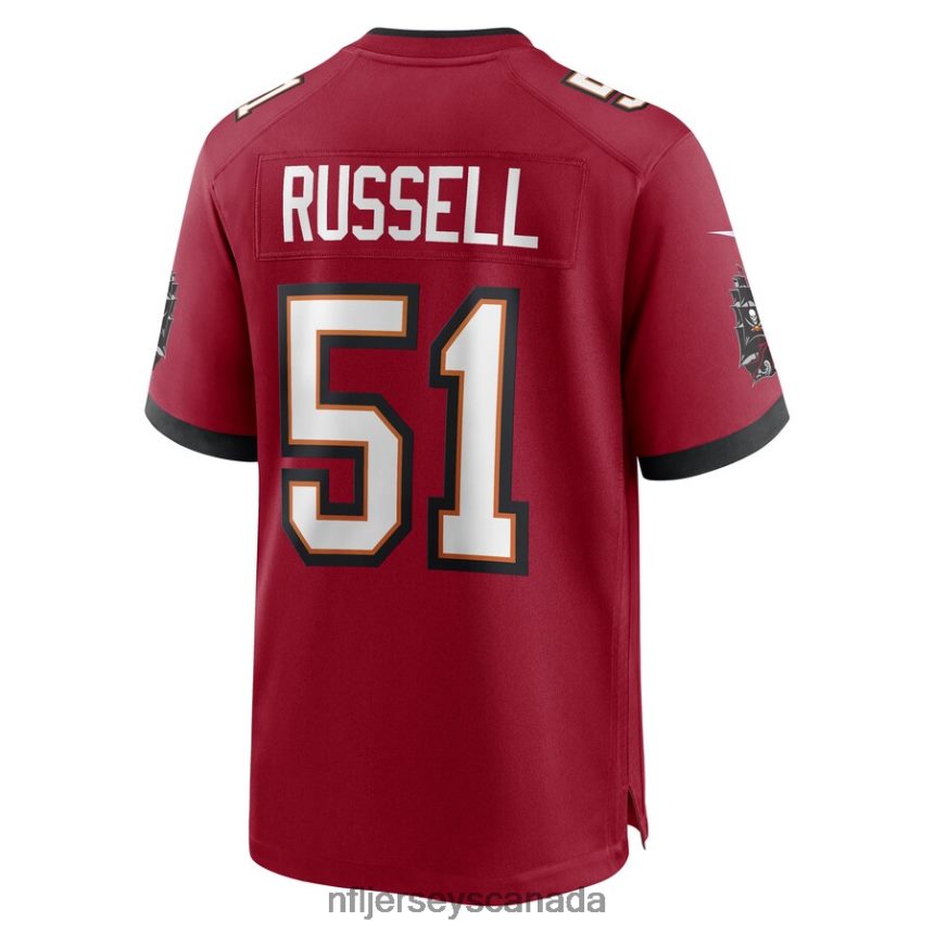 Men Tampa Bay Buccaneers JJ Russell Nike Red Game Player Jersey Clothing NFL TBXFR64512