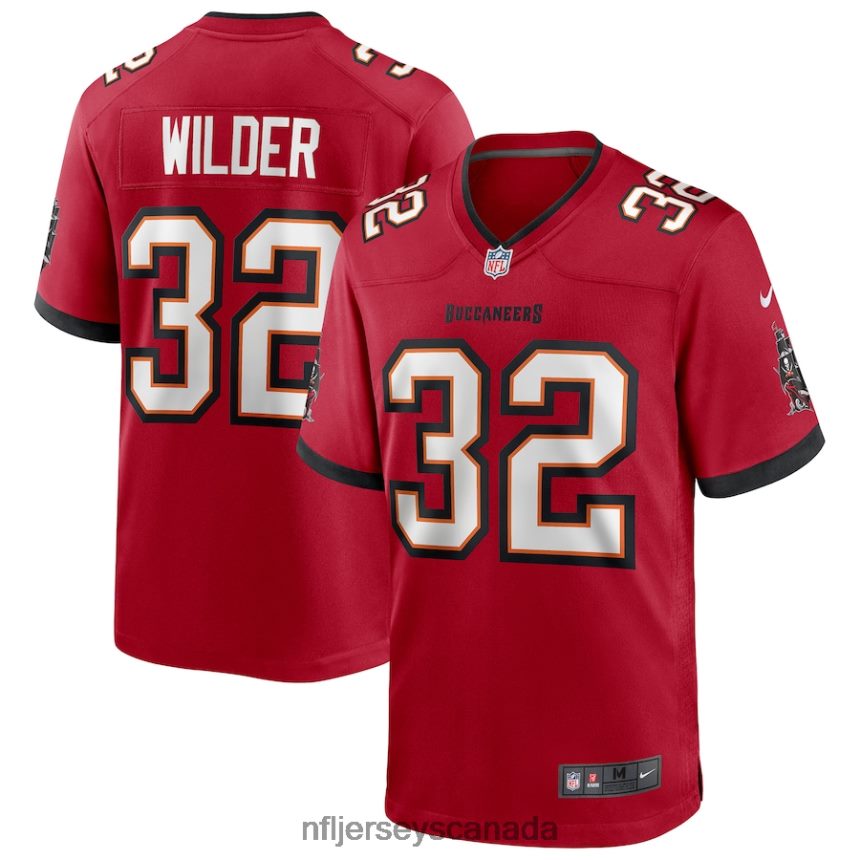 Men Tampa Bay Buccaneers James Wilder Nike Red Game Retired Player Jersey Clothing NFL TBXFR64486
