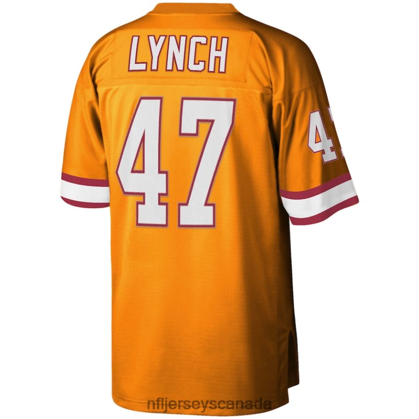 Men Tampa Bay Buccaneers John Lynch Mitchell  Ness Orange Legacy Replica Jersey Clothing NFL TBXFR62586