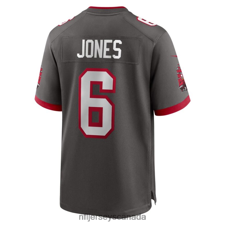 Men Tampa Bay Buccaneers Julio Jones Nike Pewter Player Game Jersey Clothing NFL TBXFR62845