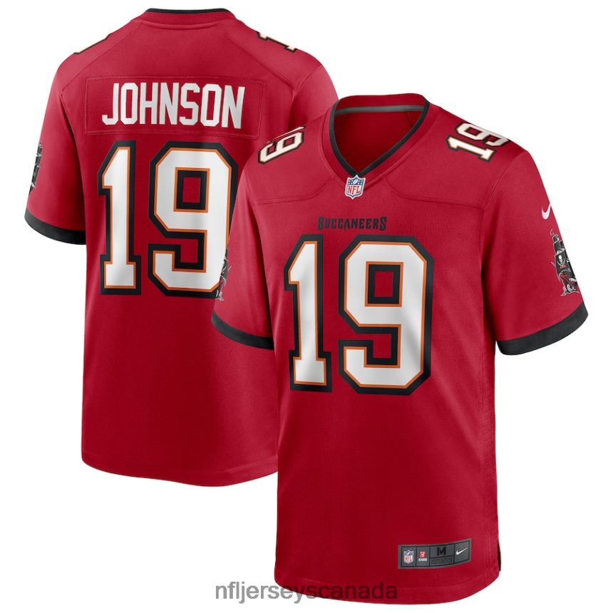 Men Tampa Bay Buccaneers Keyshawn Johnson Nike Red Game Retired Player Jersey Clothing NFL TBXFR64487