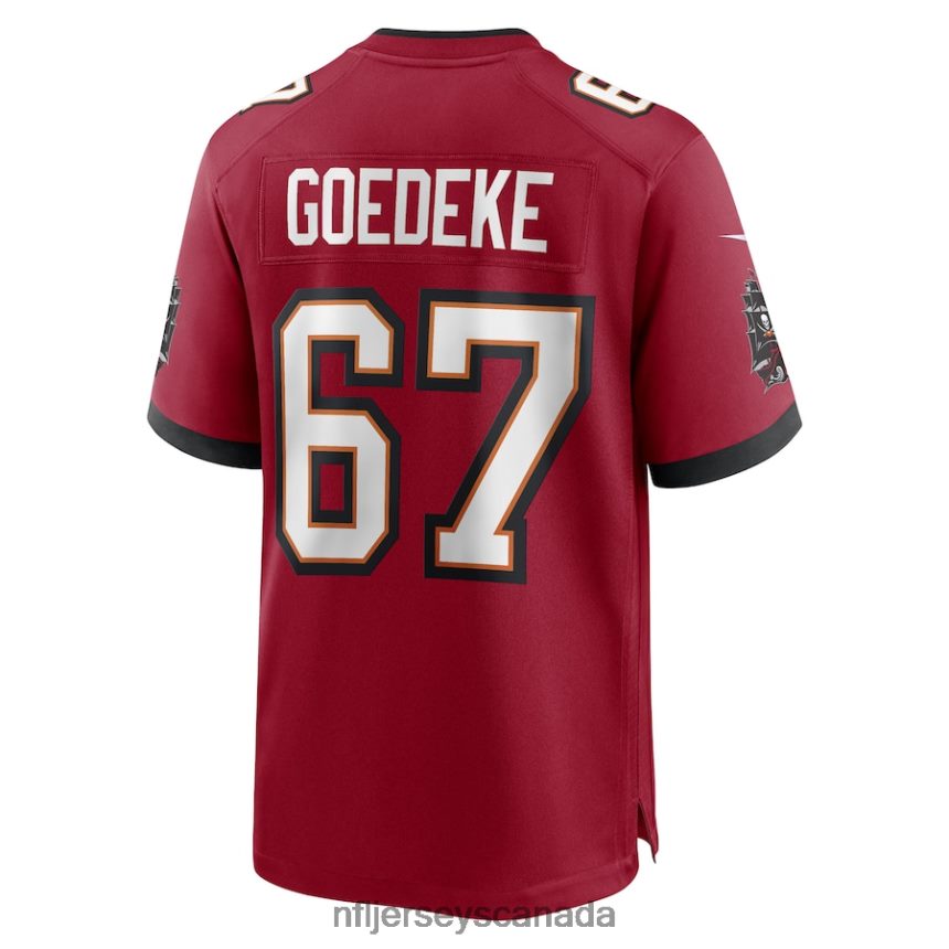 Men Tampa Bay Buccaneers Luke Goedeke Nike Red Game Player Jersey Clothing NFL TBXFR63860
