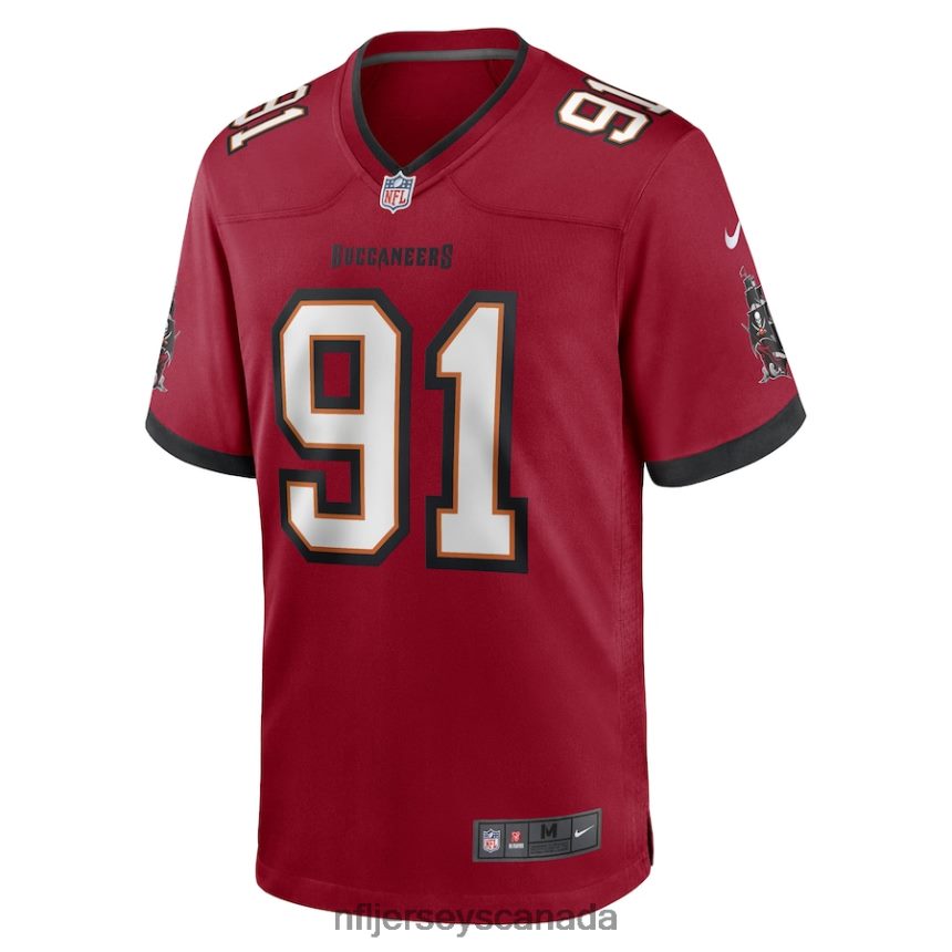 Men Tampa Bay Buccaneers Mike Greene Nike Red Game Player Jersey Clothing NFL TBXFR66386