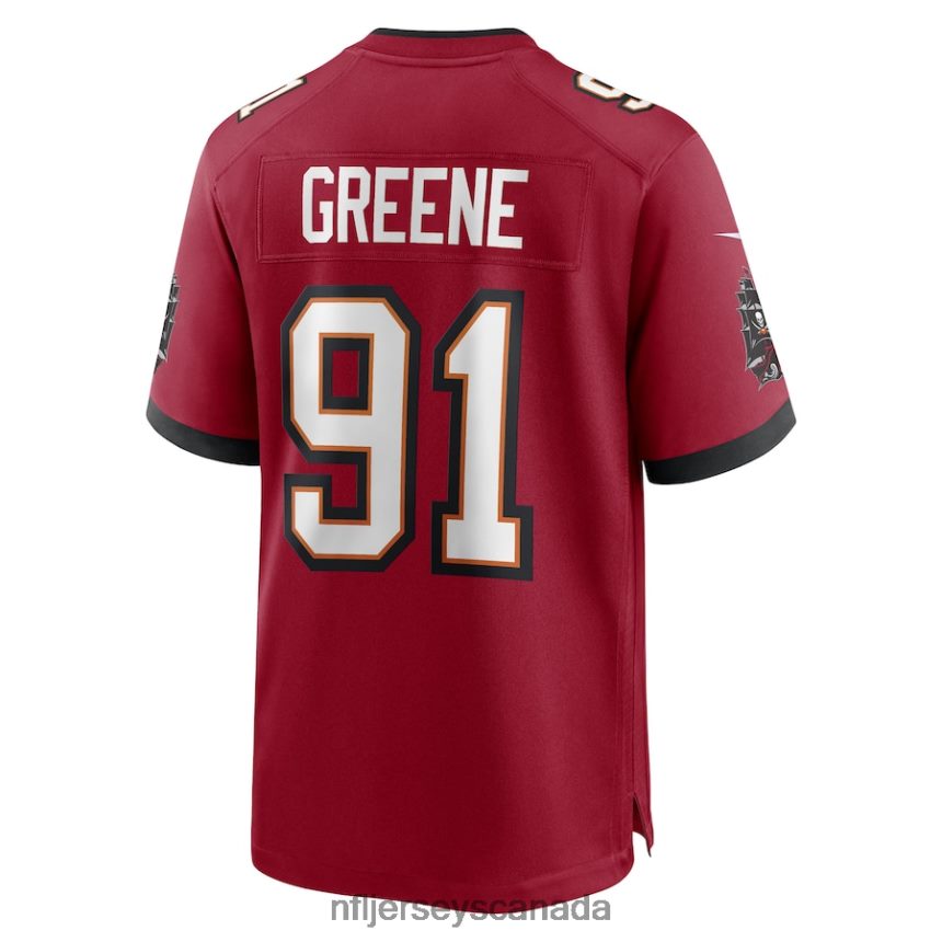Men Tampa Bay Buccaneers Mike Greene Nike Red Game Player Jersey Clothing NFL TBXFR66386