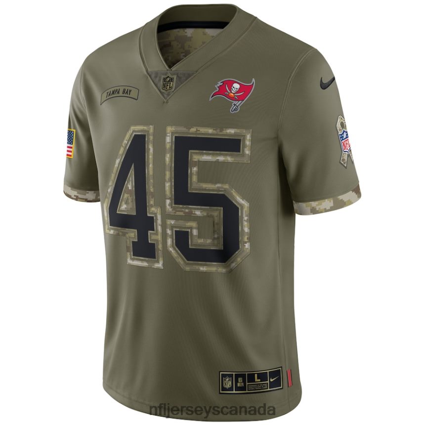 Men Tampa Bay Buccaneers Nike Olive 2022 Salute To Service Limited Jersey Clothing NFL TBXFR62746
