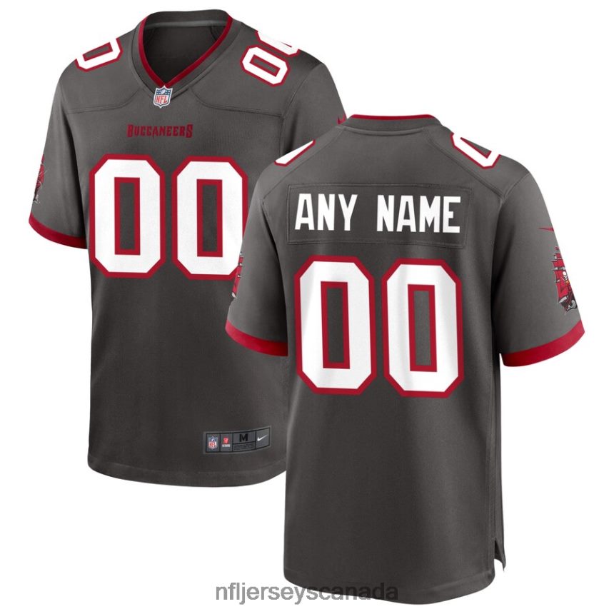 Men Tampa Bay Buccaneers Nike Pewter Alternate Custom Game Jersey Clothing NFL TBXFR6645