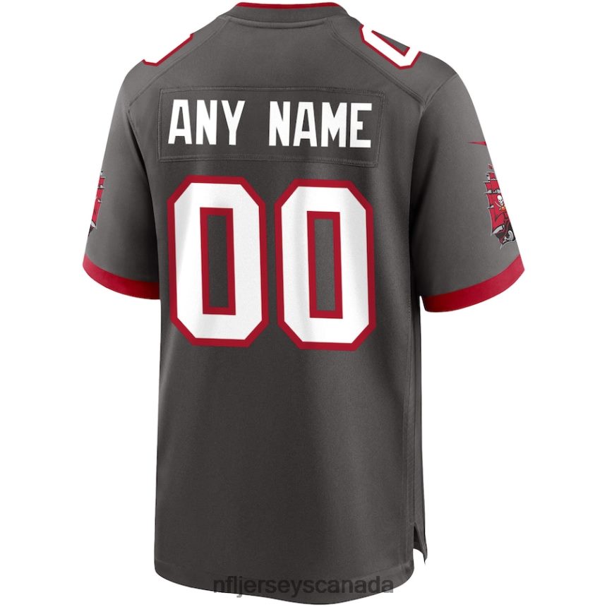Men Tampa Bay Buccaneers Nike Pewter Alternate Custom Game Jersey Clothing NFL TBXFR6645