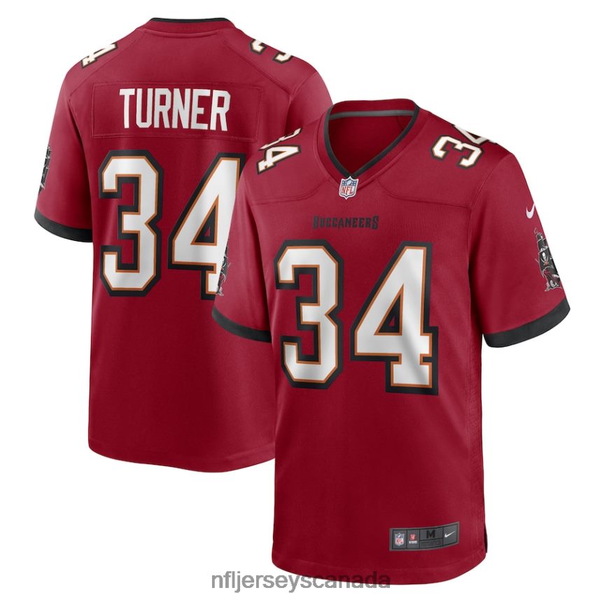 Men Tampa Bay Buccaneers Nolan Turner Nike Red Game Player Jersey Clothing NFL TBXFR64473