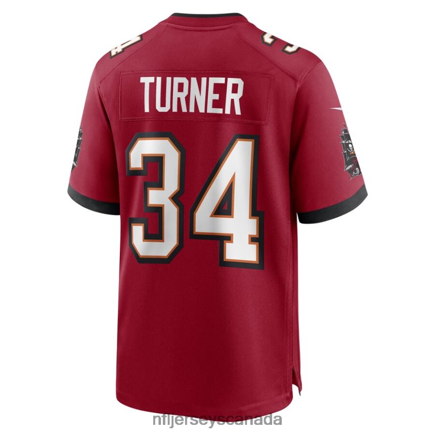 Men Tampa Bay Buccaneers Nolan Turner Nike Red Game Player Jersey Clothing NFL TBXFR64473