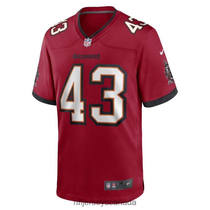 Men Tampa Bay Buccaneers Patrick Laird Nike Red Game Player Jersey Clothing NFL TBXFR65664