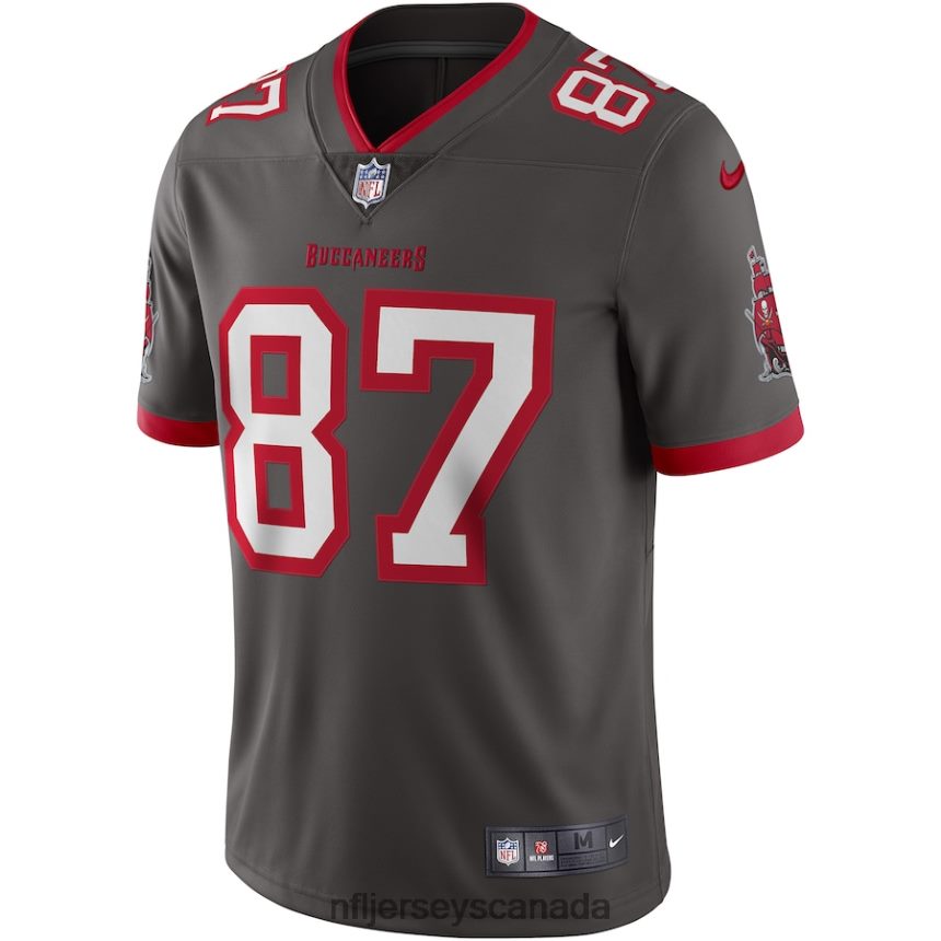Men Tampa Bay Buccaneers Rob Gronkowski Nike Pewter Alternate Vapor Limited Jersey Clothing NFL TBXFR61893