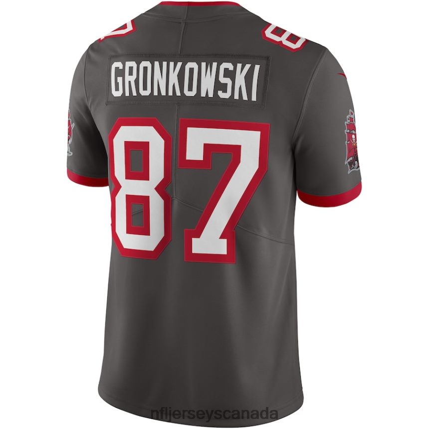 Men Tampa Bay Buccaneers Rob Gronkowski Nike Pewter Alternate Vapor Limited Jersey Clothing NFL TBXFR61893