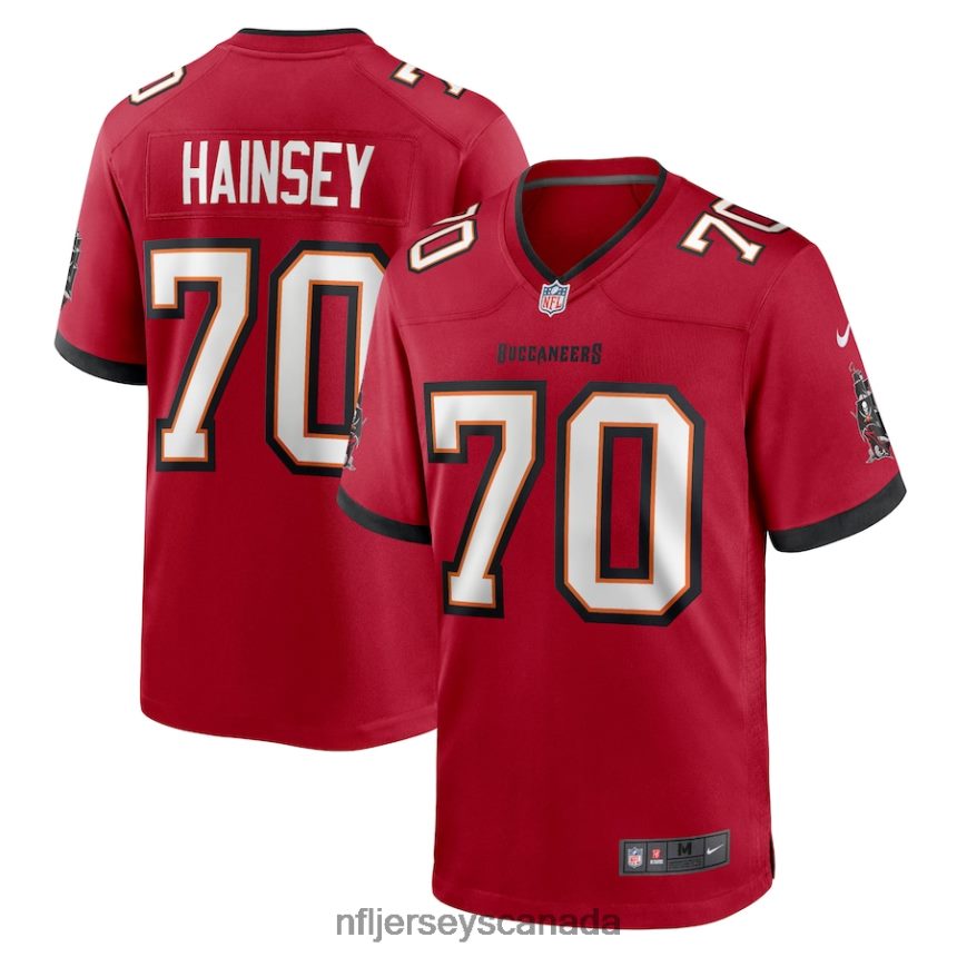 Men Tampa Bay Buccaneers Robert Hainsey Nike Red Game Jersey Clothing NFL TBXFR66753