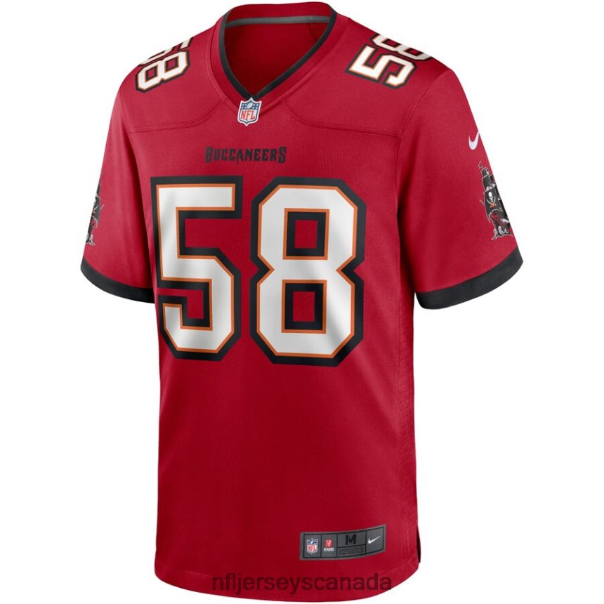 Men Tampa Bay Buccaneers Shaquil Barrett Nike Red Game Jersey Clothing NFL TBXFR64153