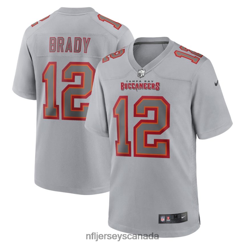 Men Tampa Bay Buccaneers Tom Brady Nike Gray Atmosphere Fashion Game Jersey Clothing NFL TBXFR6592