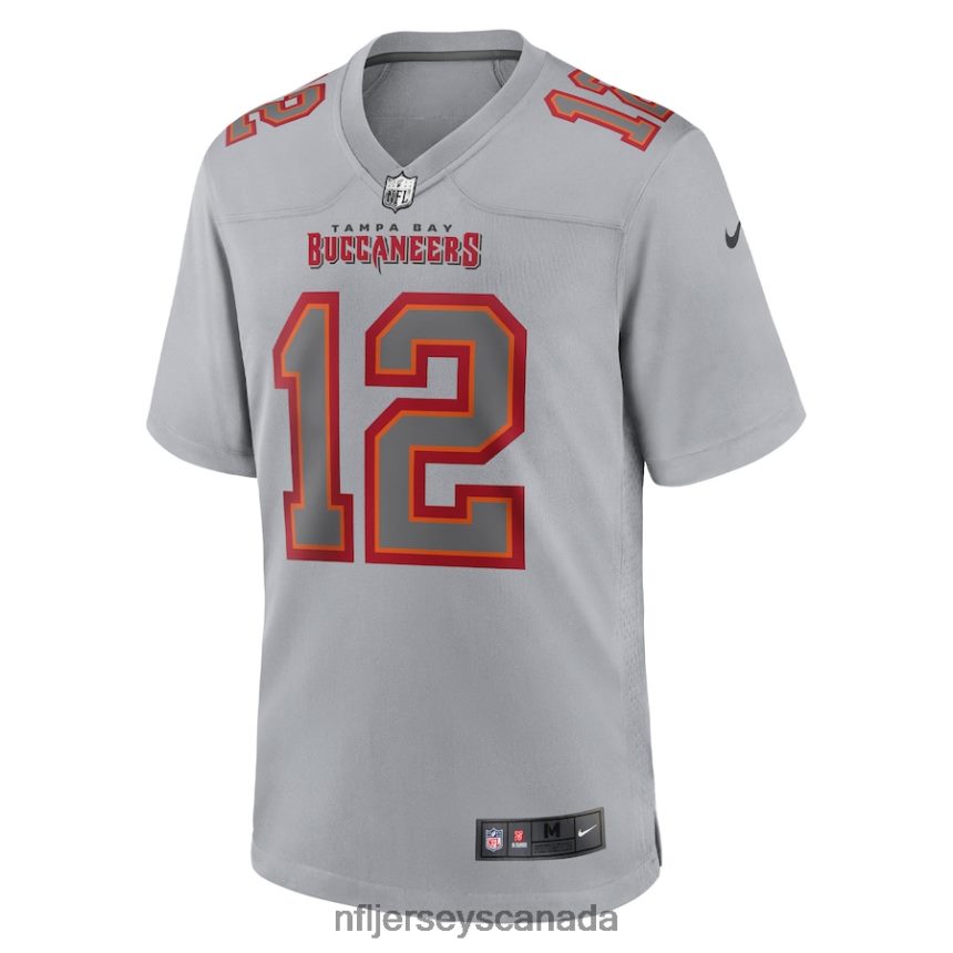 Men Tampa Bay Buccaneers Tom Brady Nike Gray Atmosphere Fashion Game Jersey Clothing NFL TBXFR6592