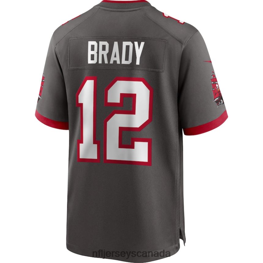 Men Tampa Bay Buccaneers Tom Brady Nike Pewter Alternate Game Jersey Clothing NFL TBXFR6453