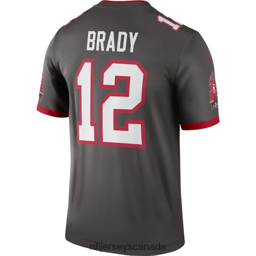 Men Tampa Bay Buccaneers Tom Brady Nike Pewter Alternate Legend Jersey Clothing NFL TBXFR6325