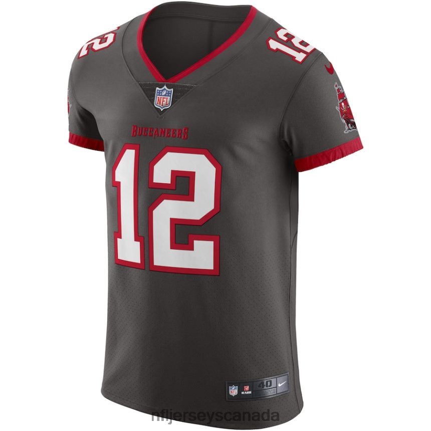 Men Tampa Bay Buccaneers Tom Brady Nike Pewter Alternate Vapor Elite Jersey Clothing NFL TBXFR6307