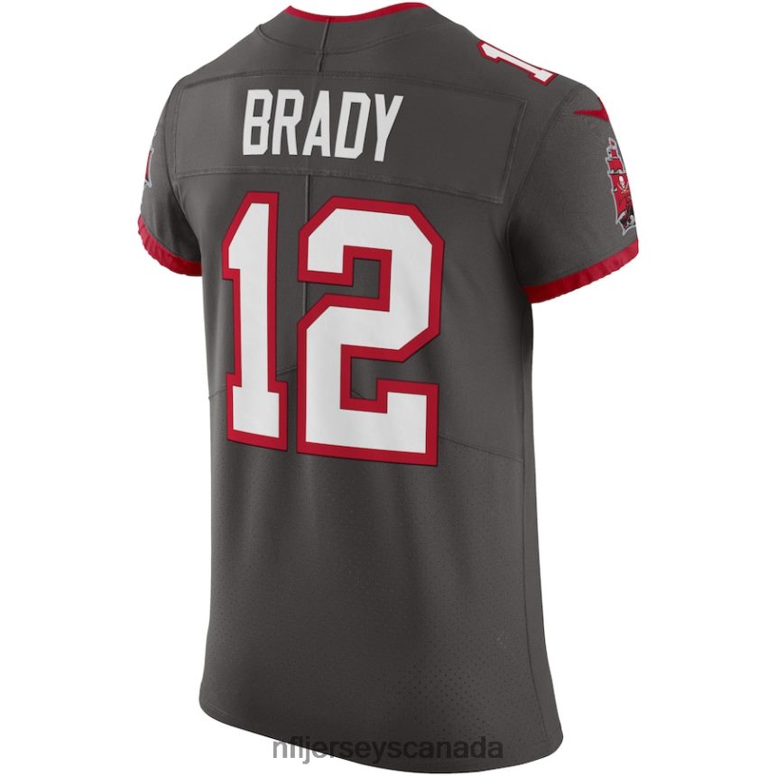 Men Tampa Bay Buccaneers Tom Brady Nike Pewter Alternate Vapor Elite Jersey Clothing NFL TBXFR6307