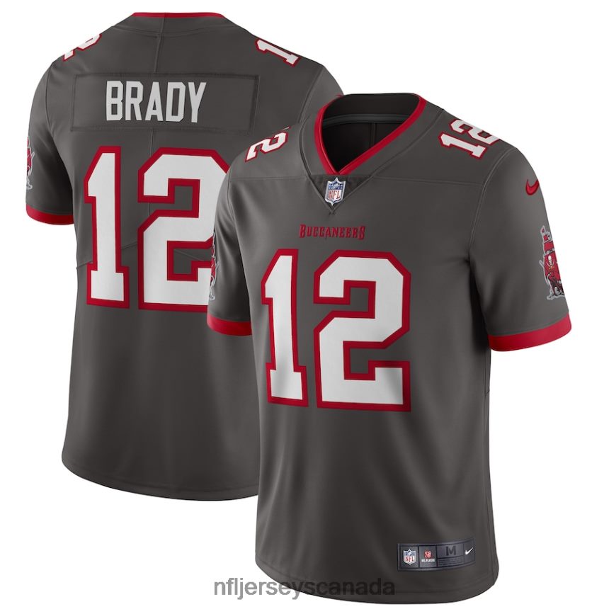 Men Tampa Bay Buccaneers Tom Brady Nike Pewter Alternate Vapor Limited Jersey Clothing NFL TBXFR6145