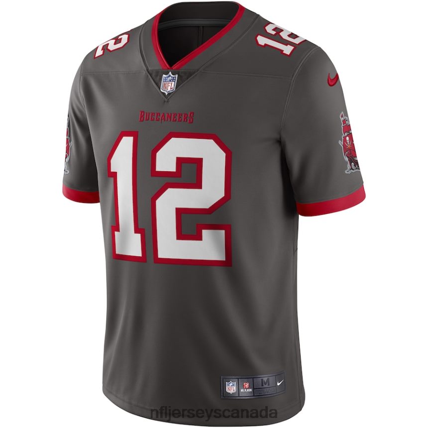 Men Tampa Bay Buccaneers Tom Brady Nike Pewter Alternate Vapor Limited Jersey Clothing NFL TBXFR6145