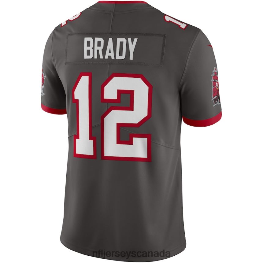 Men Tampa Bay Buccaneers Tom Brady Nike Pewter Alternate Vapor Limited Jersey Clothing NFL TBXFR6145
