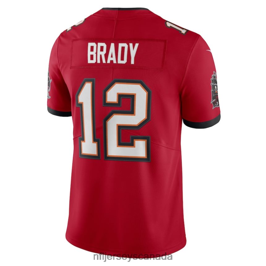 Men Tampa Bay Buccaneers Tom Brady Nike Red Captain Vapor Limited Jersey Clothing NFL TBXFR685