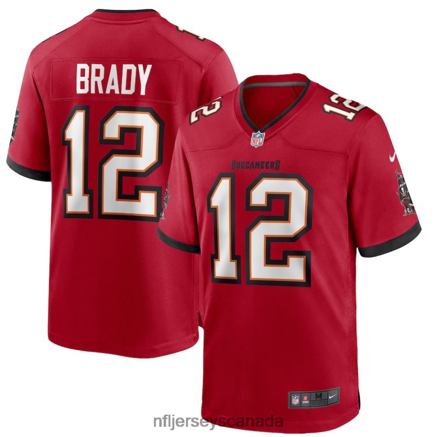 Men Tampa Bay Buccaneers Tom Brady Nike Red Game Jersey Clothing NFL TBXFR6151